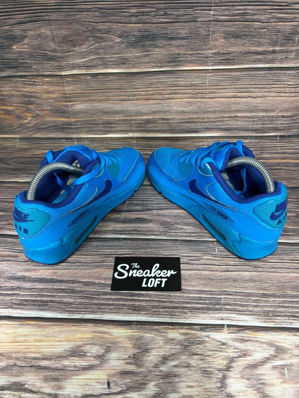 Nike Air Max 90 Photo Blue Deep Royal Women's Lace Up Sneakers Size 7.5 - Picture 5 of 8